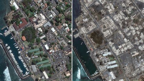 Antes y después: fotos muestran los daños de devastadores incendios forestales en Hawaii